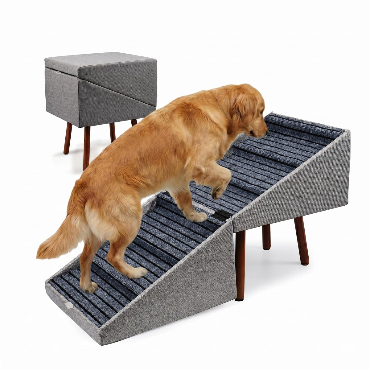 Foldable Wood Dog Stairs I85950