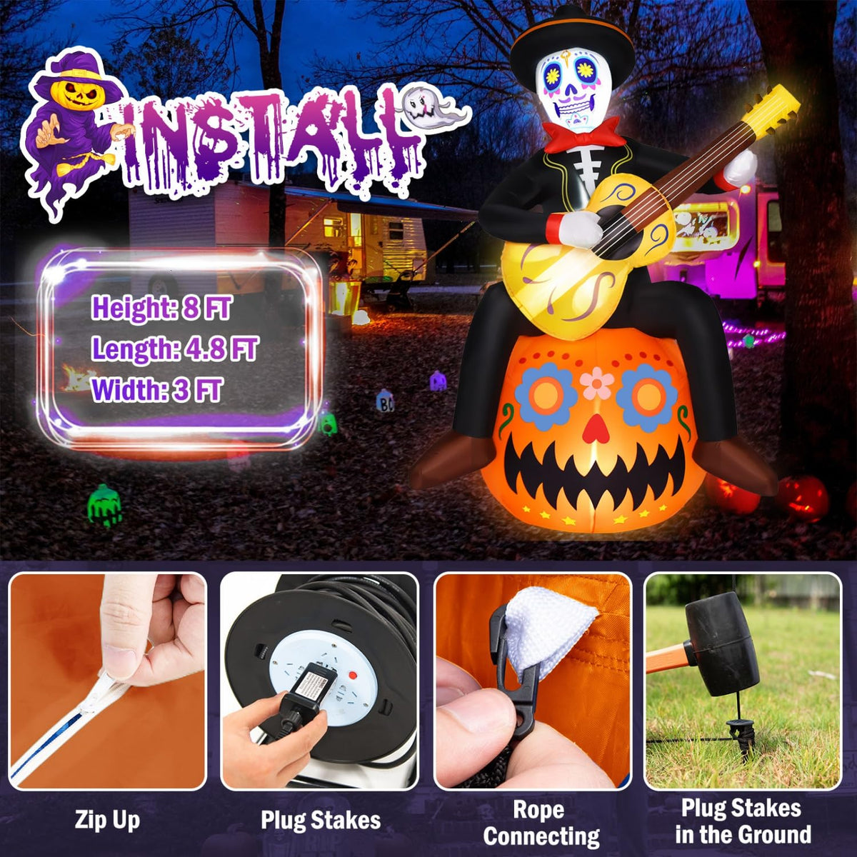 8 FT Outdoor Inflatables Decorations D287