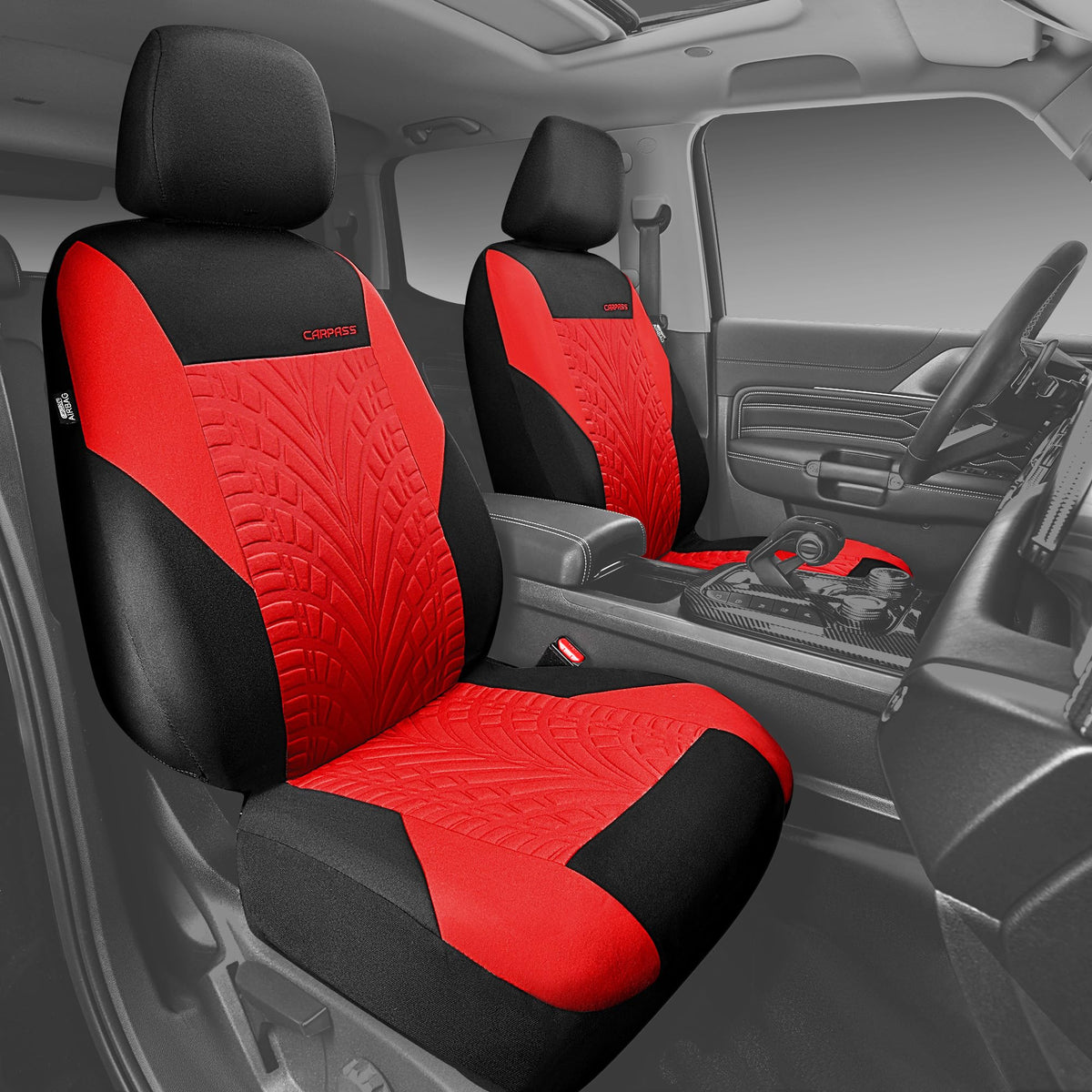 Car Seat Covers Full Sets Black Red T405003