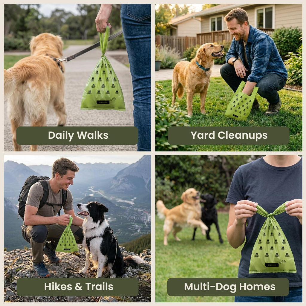 Large Dog Poop Bags with Handles, Fresh Scent, Extra Thick, 300 Bags I6746
