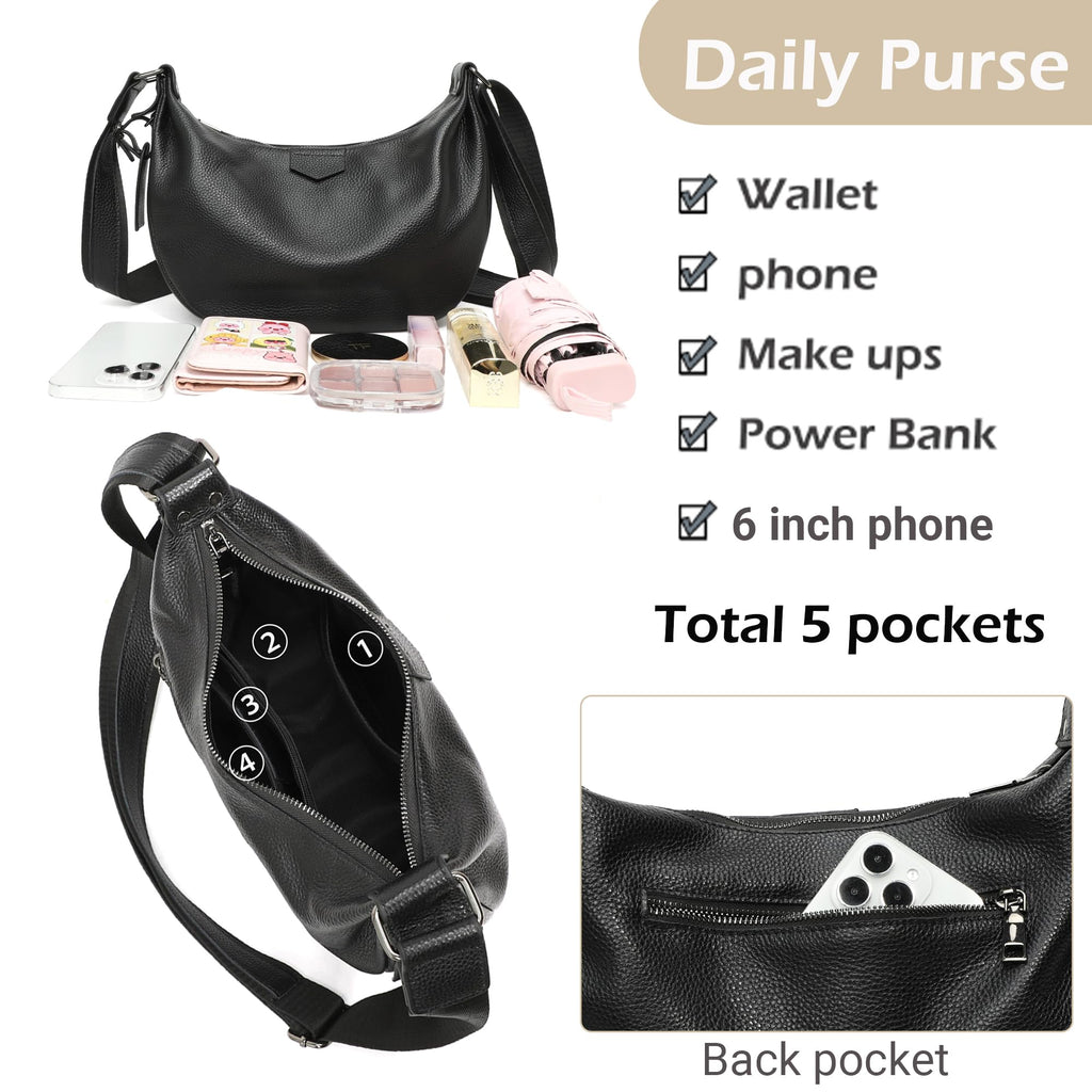 Genuine Leather Crossbody Shoulder Handbag B659