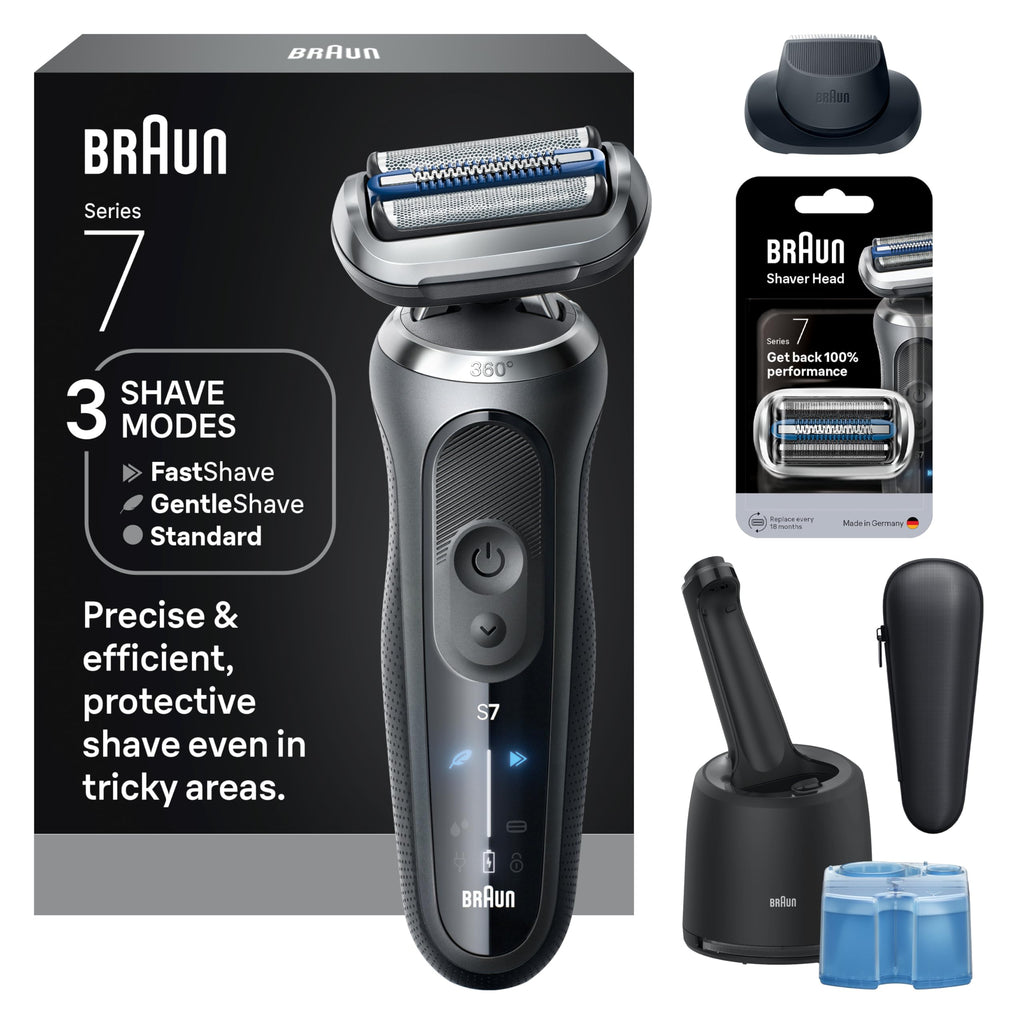 Electric Wet & Dry Foil Shaver with Travel Case O739052