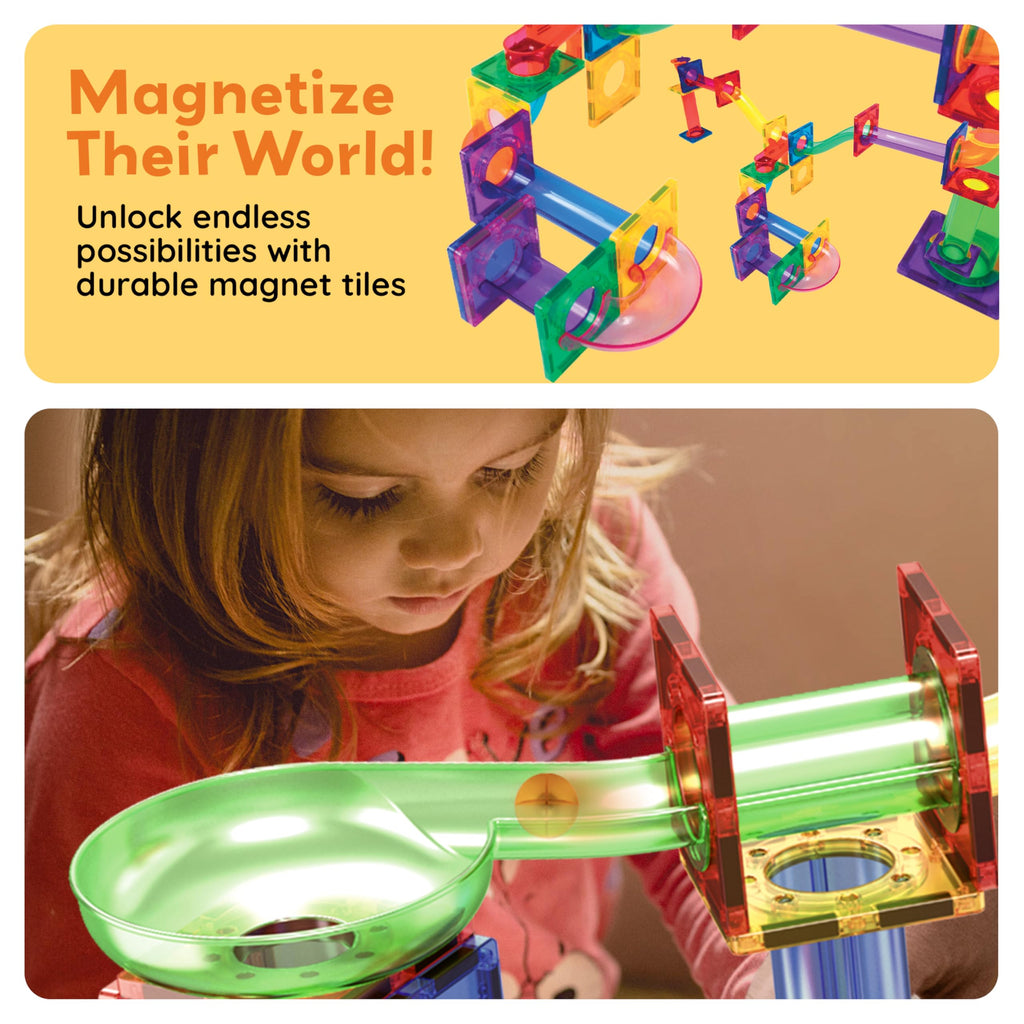 108 Piece Marble Run Race Track Set with LED Cars O961948