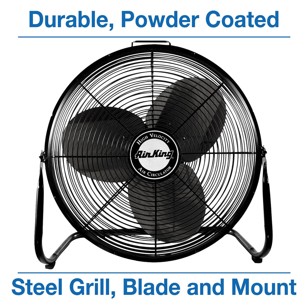 20-Inch High Velocity Pivoting Floor Fan, Black E630507