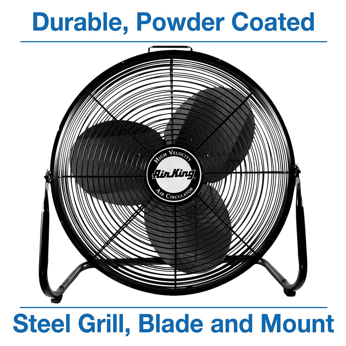 20-Inch High Velocity Pivoting Floor Fan, Black E630507