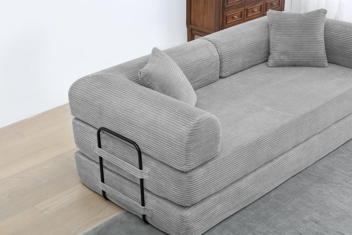 Light Gray Convertible Sleeper Sofa N4845