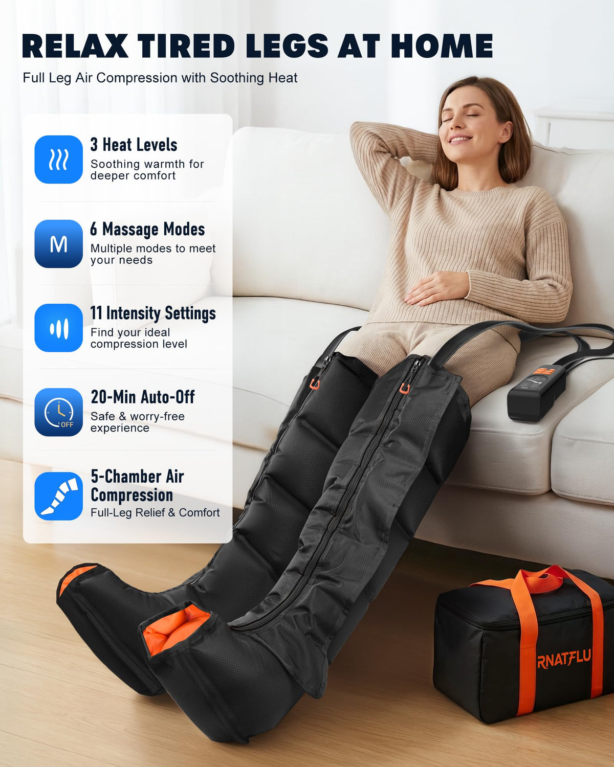 Air Compression Leg Massager with Heat O199299