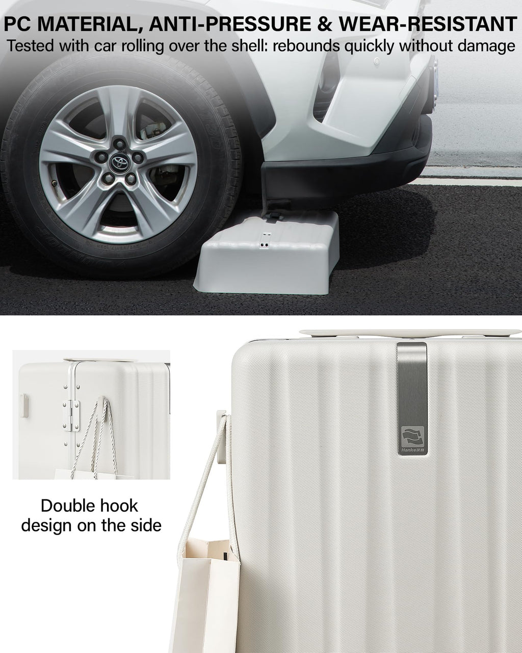 20 Inch Zipperless Aluminum Frame Hard Shell PC Carry-On Luggage with TSA Lock N68252