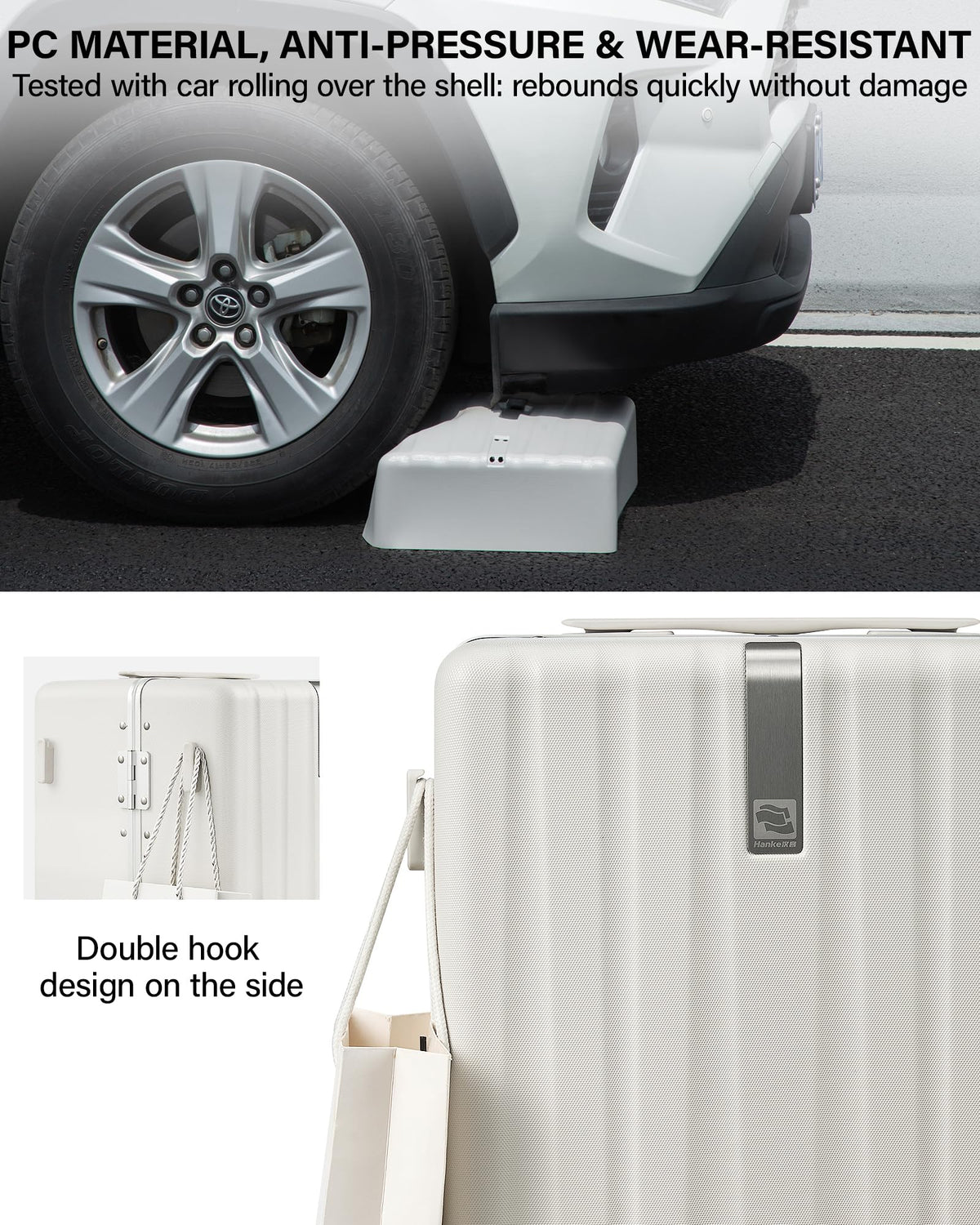 20 Inch Zipperless Aluminum Frame Hard Shell PC Carry-On Luggage with TSA Lock N68252