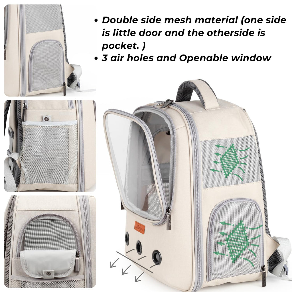 Pet Carrier Backpack, Airline-Approved (Beige) D5051