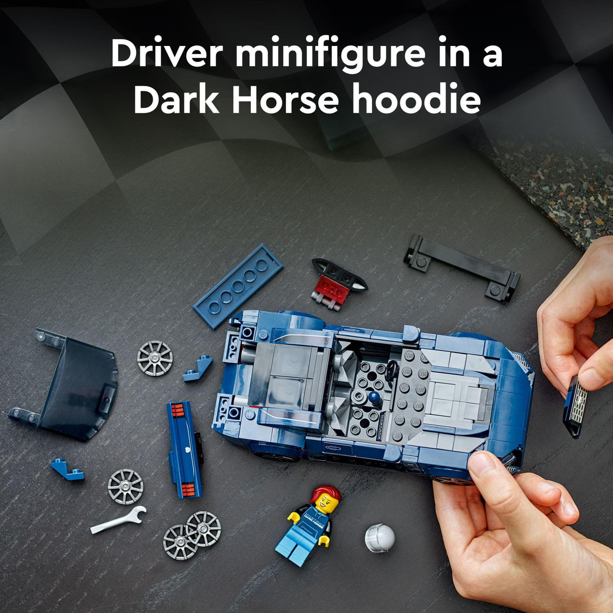 Buildable Blue Sports Car Model Set T303