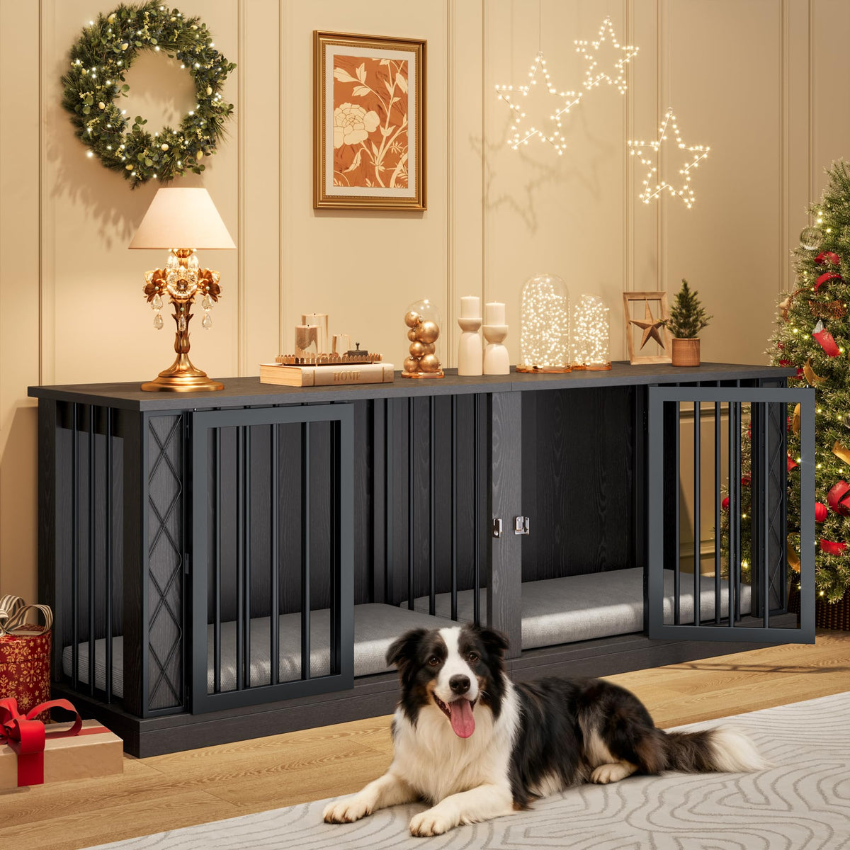 Large Heavy Duty Dog Crate Furniture M136