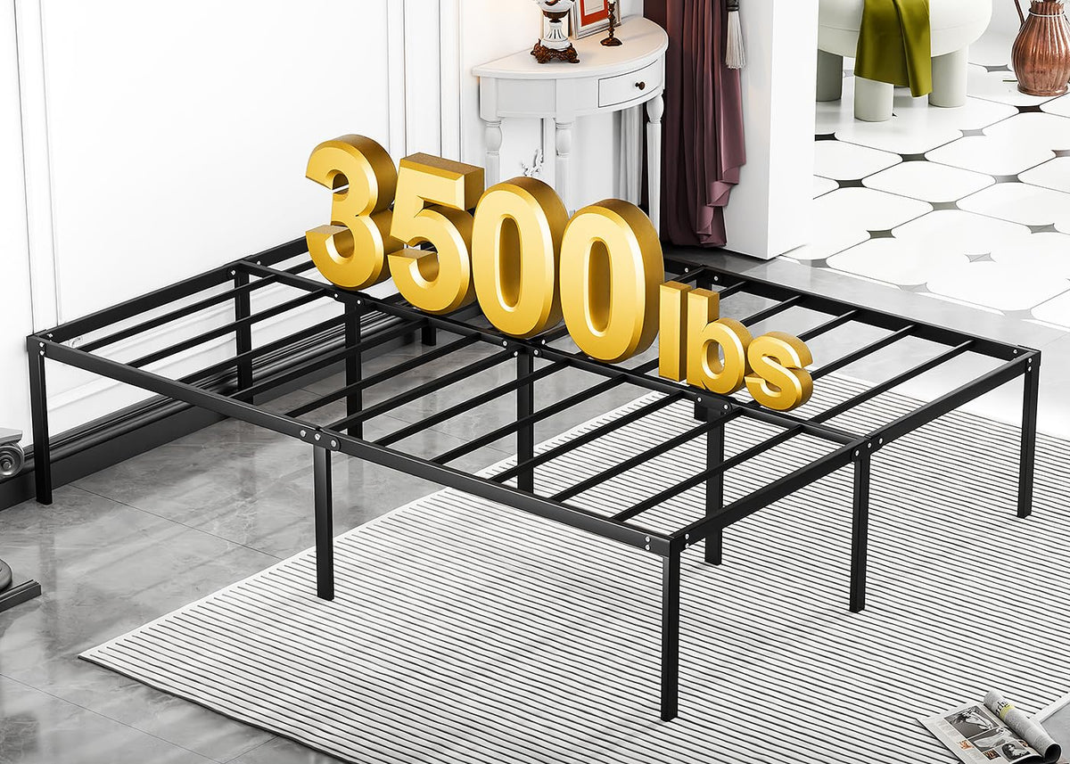 Queen 18 Inch Heavy Duty Metal Platform Bed Frame with Under Bed Storage I777