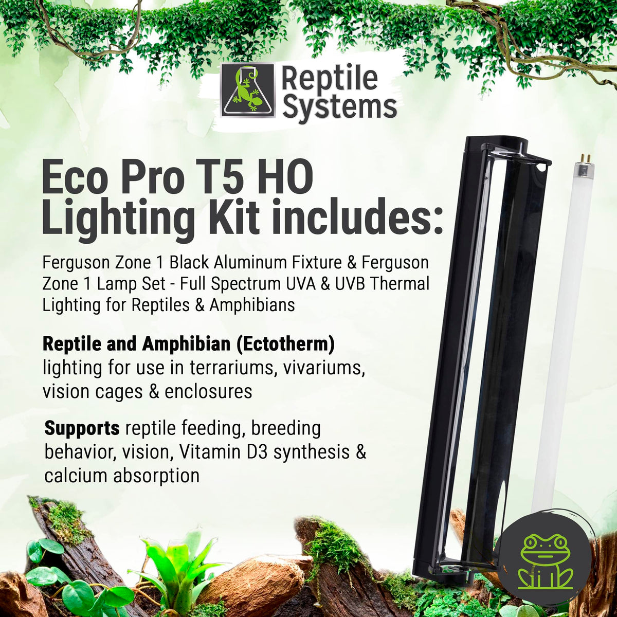 36in 39w Reptile Lighting Kit with HOT5 Lamp K3987