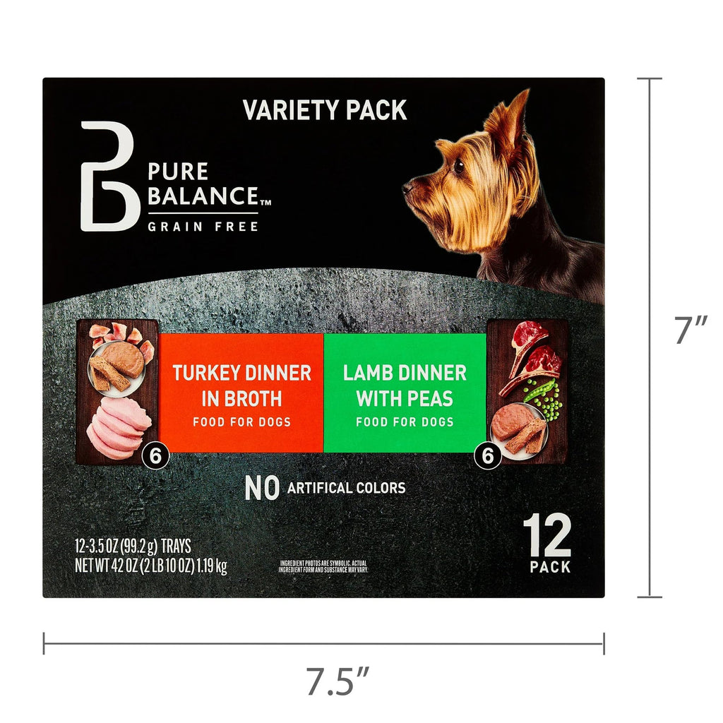 Grain-Free Wet Dog Food Variety Pack, 24 Count, 3.5 oz Trays B941554