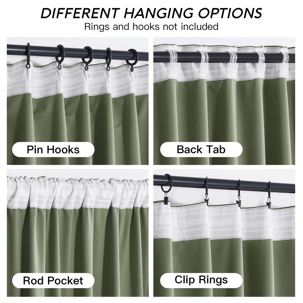 Sage Green Velvet Curtains 96 inches L423