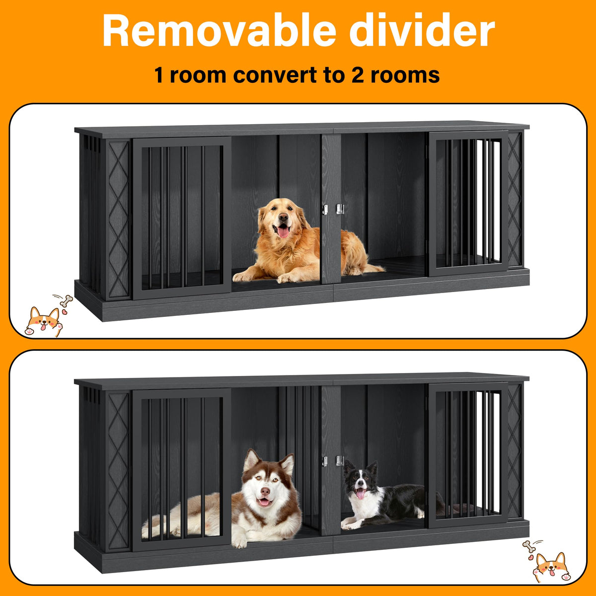 Large Heavy Duty Dog Crate Furniture M136