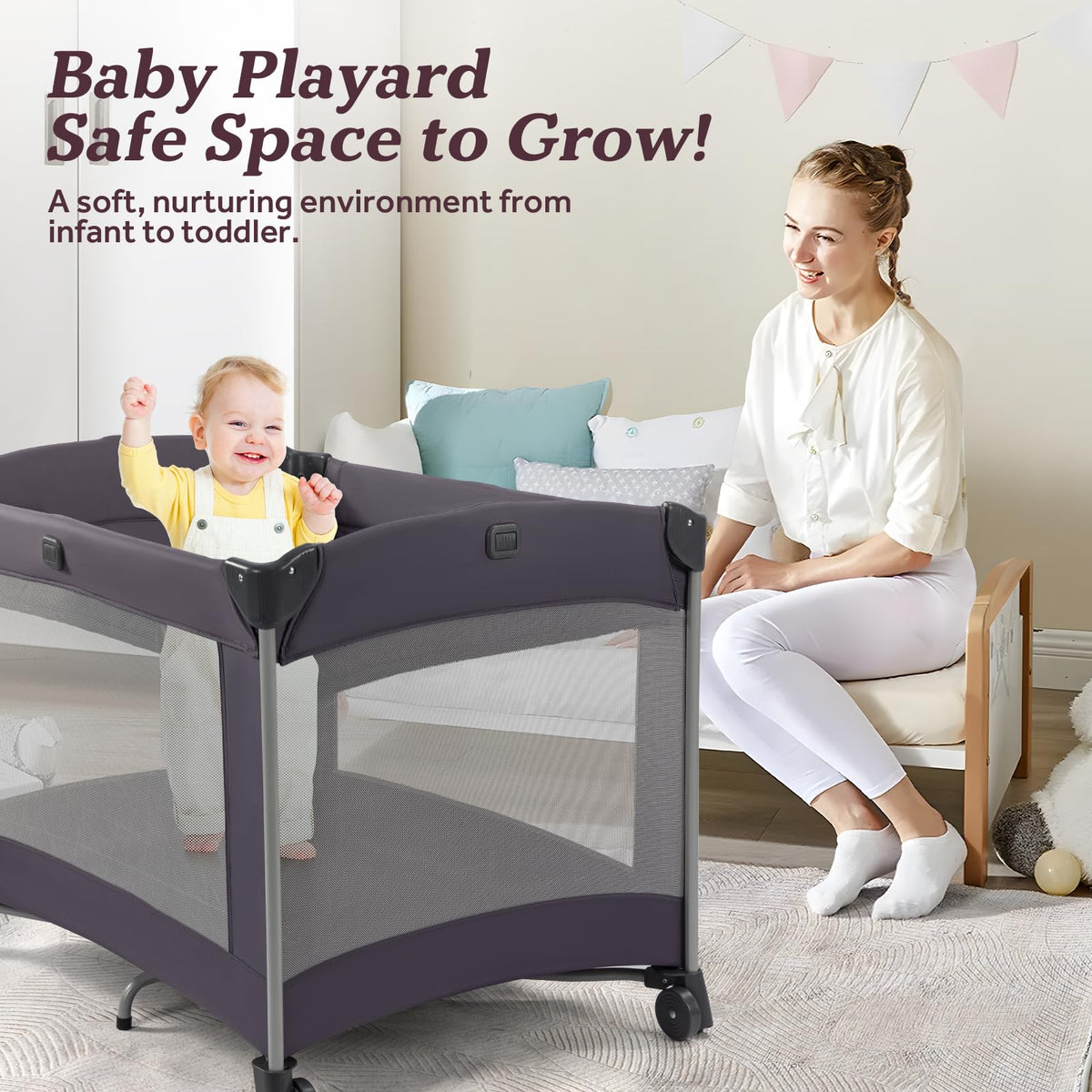 Portable Baby Playard with Carry Bag W344