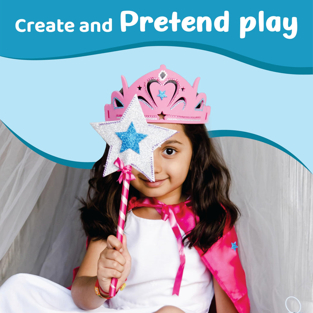 Princess Tiara Wand Cape Art Craft Kit Q684420