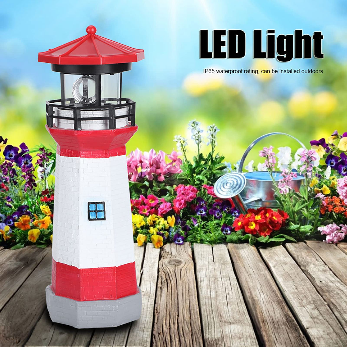 Solar Powered LED Lighthouse M84664