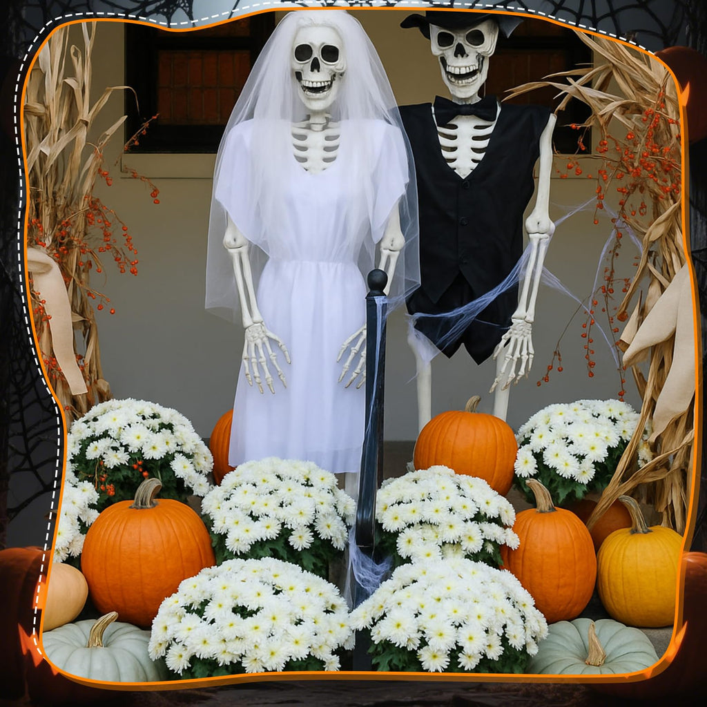 2 Set 5.4 Ft Posable Skeleton Decor I6311