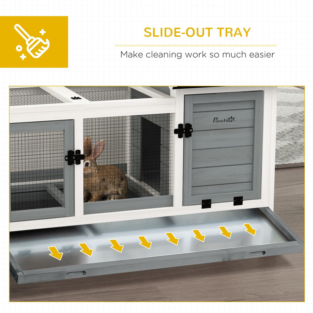 Wooden Rabbit Hutch with Wheels I2251