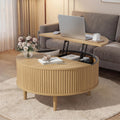31.5" Round Lifting Top Coffee Table with Storage X1291
