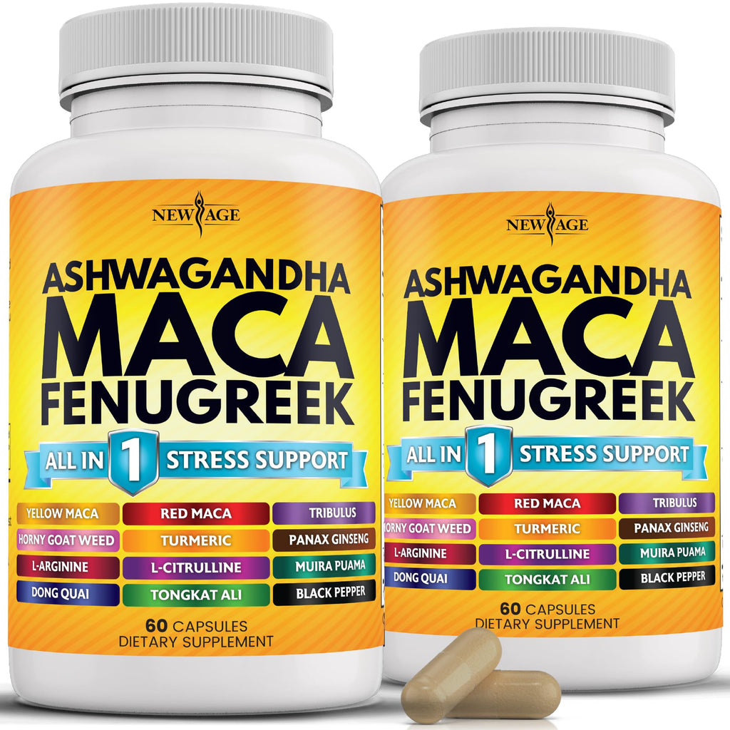 Ashwagandha Maca Root Fenugreek Tongkat Ali Ginseng 120 Count Supplement G786