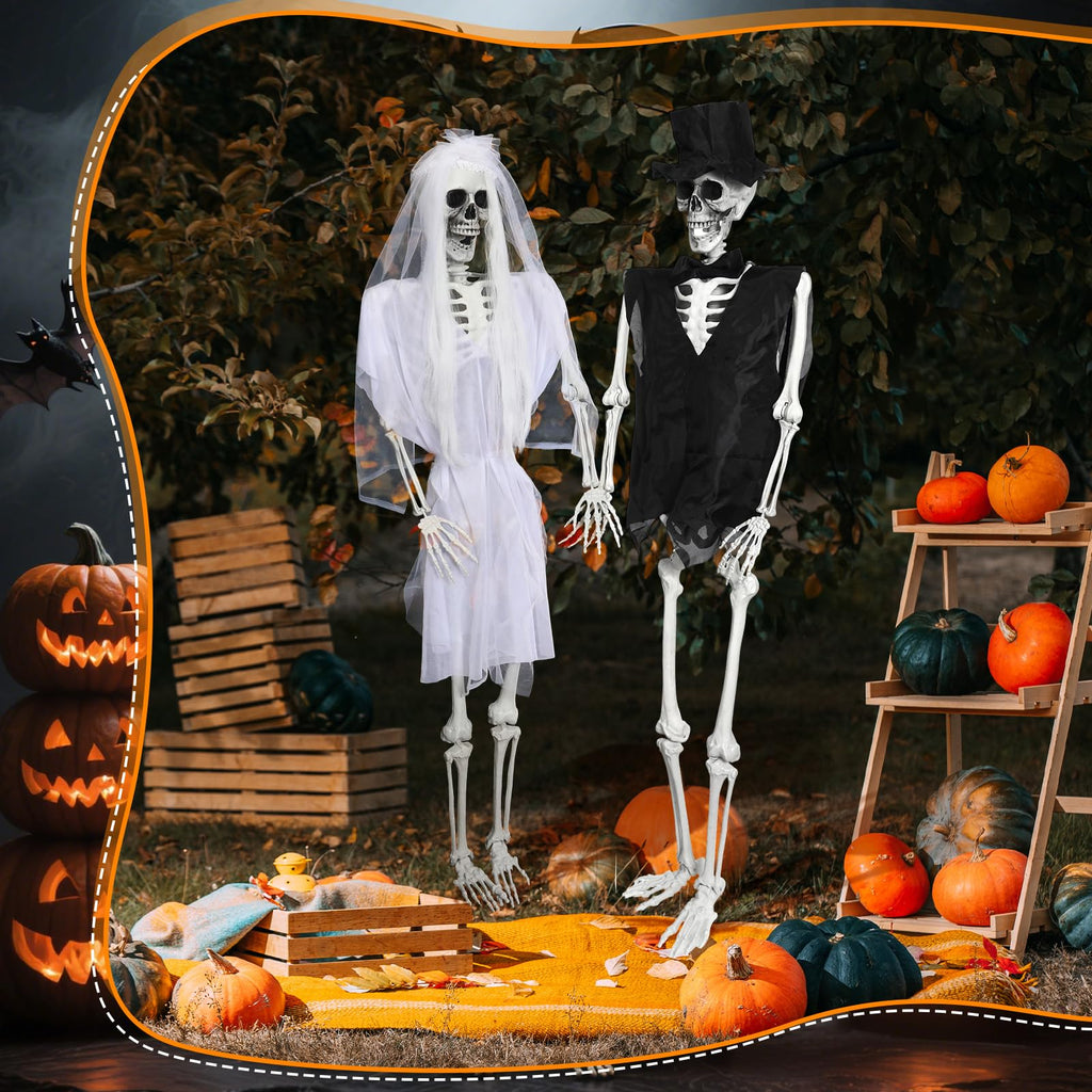 2 Set 5.4 Ft Posable Skeleton Decor I6311
