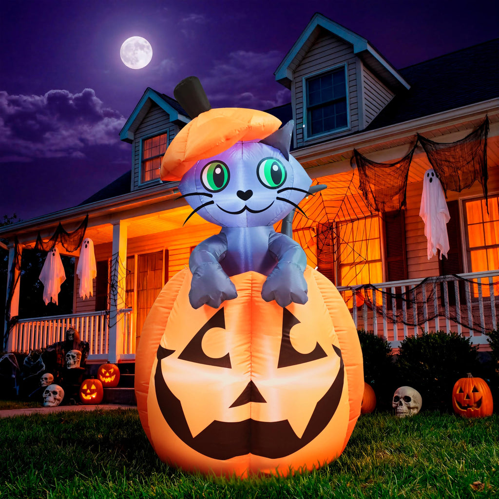 5 FT Animated Pumpkin Inflatable with LEDs G608848