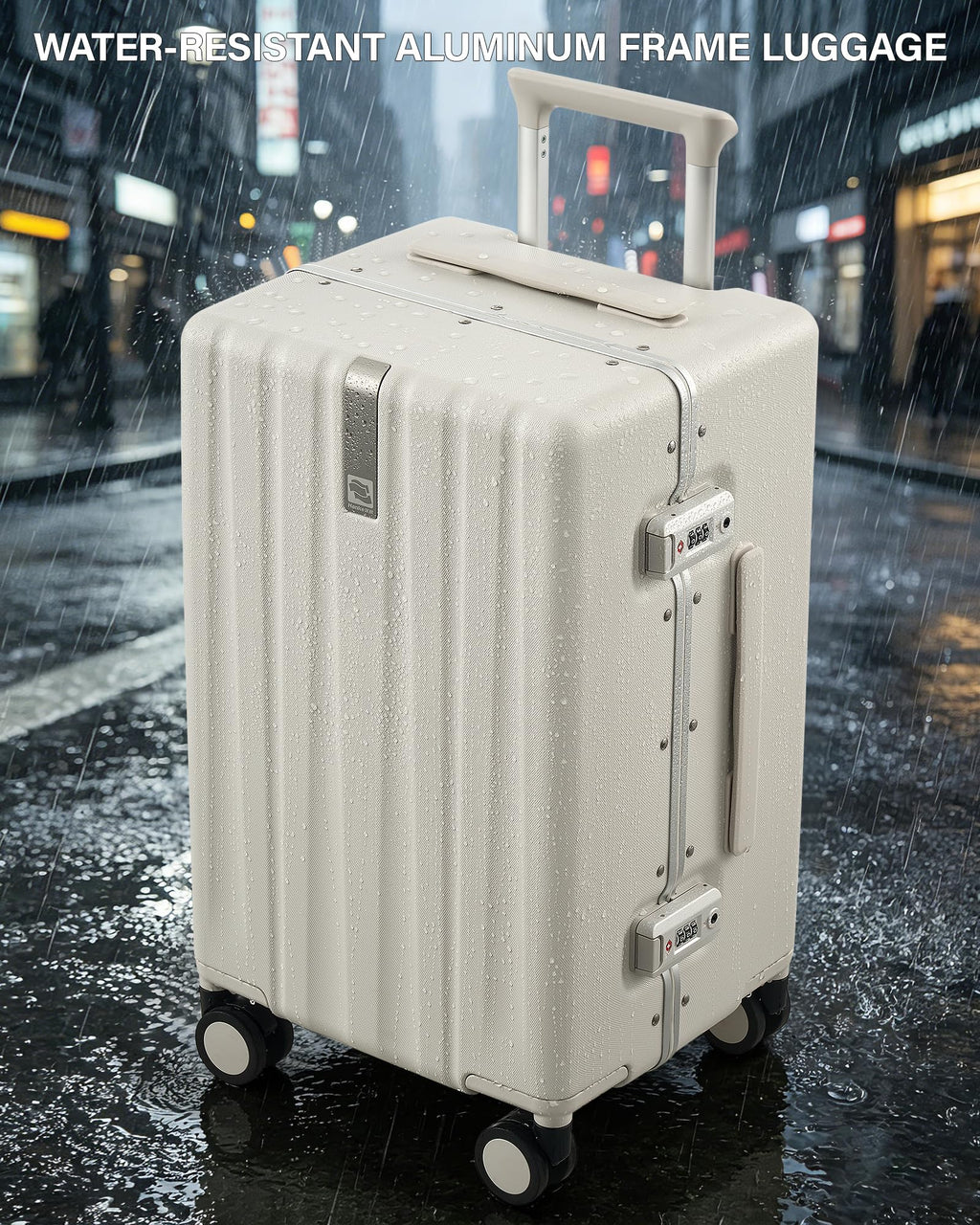 20 Inch Zipperless Aluminum Frame Hard Shell PC Carry-On Luggage with TSA Lock N68252