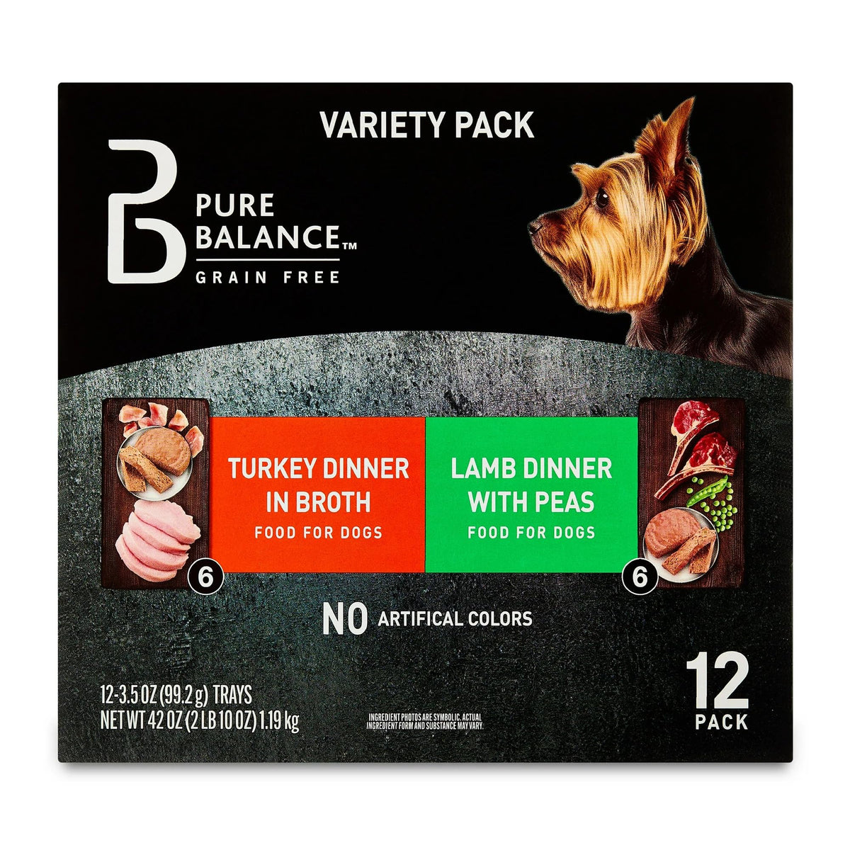 Grain-Free Wet Dog Food Variety Pack, 24 Count, 3.5 oz Trays B941554