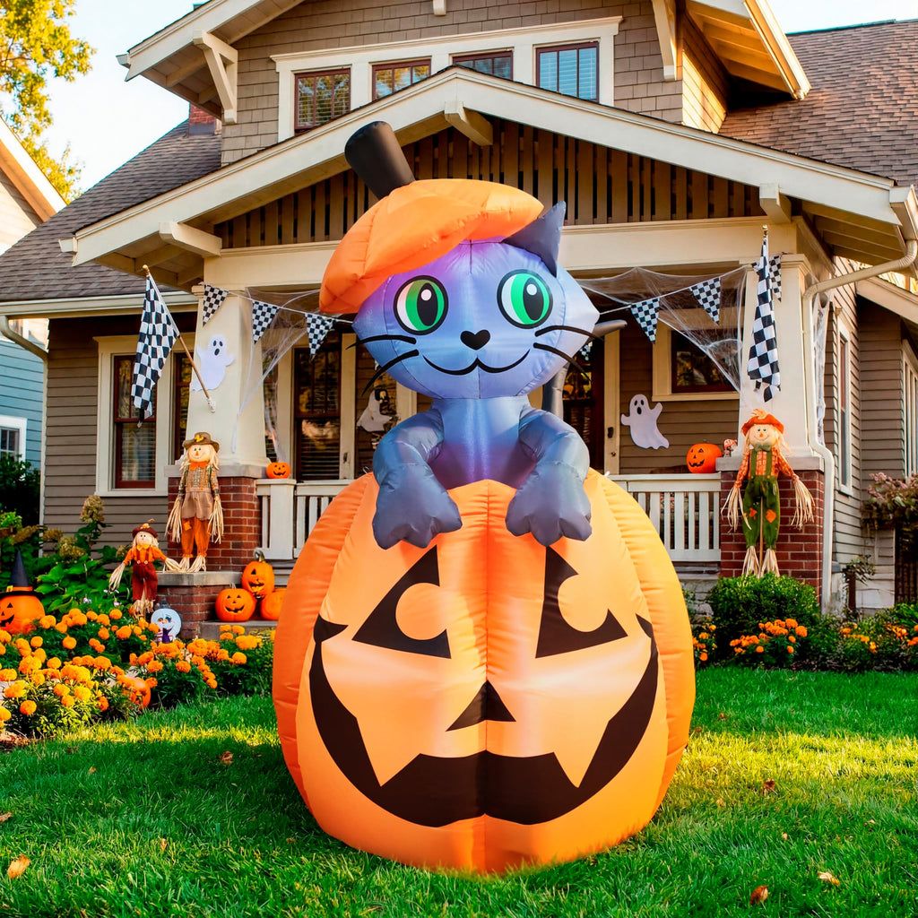 5 FT Animated Pumpkin Inflatable with LEDs G608848